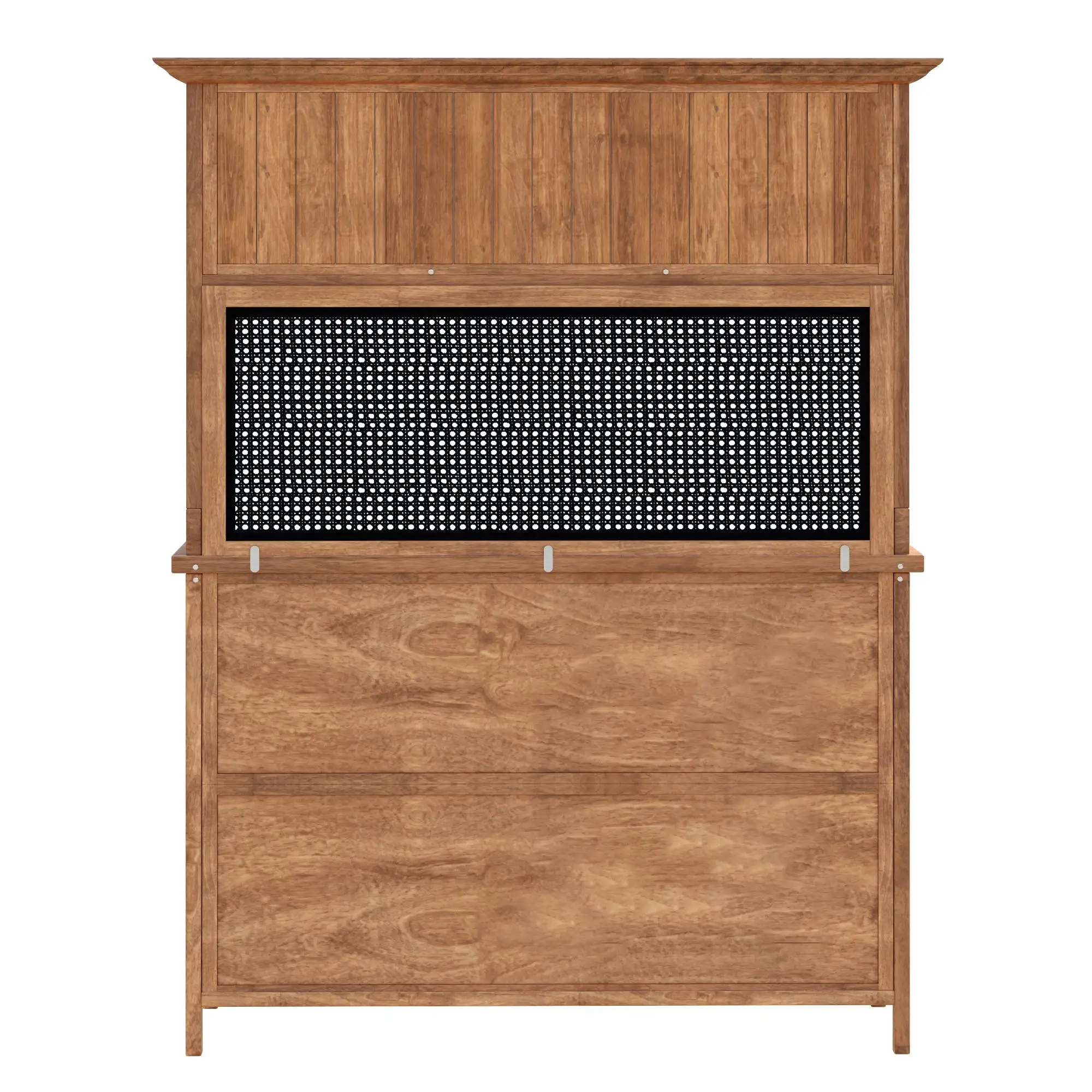 120 x 50 x 185cm Wooden Garden Cabinet with Pegboard, Natural - Image 12