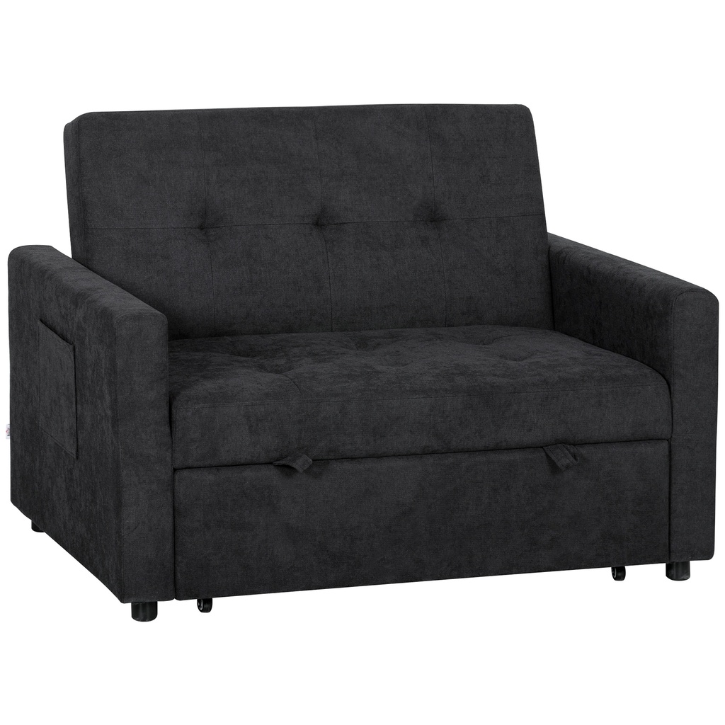 Sofa Bed 120 x 84 x 86cm - Black - 1