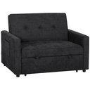 Sofa Bed 120 x 84 x 86cm - Black - 1