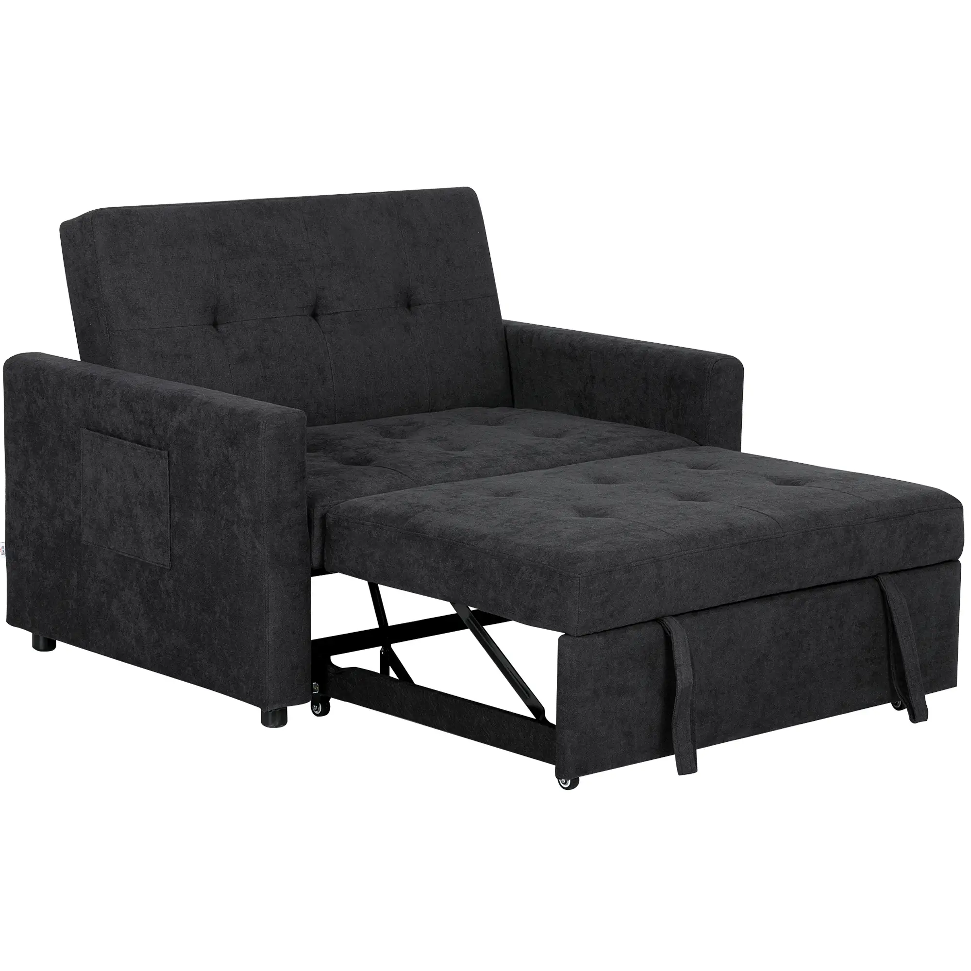 Sofa Bed 120 x 84 x 86cm - Black - 11