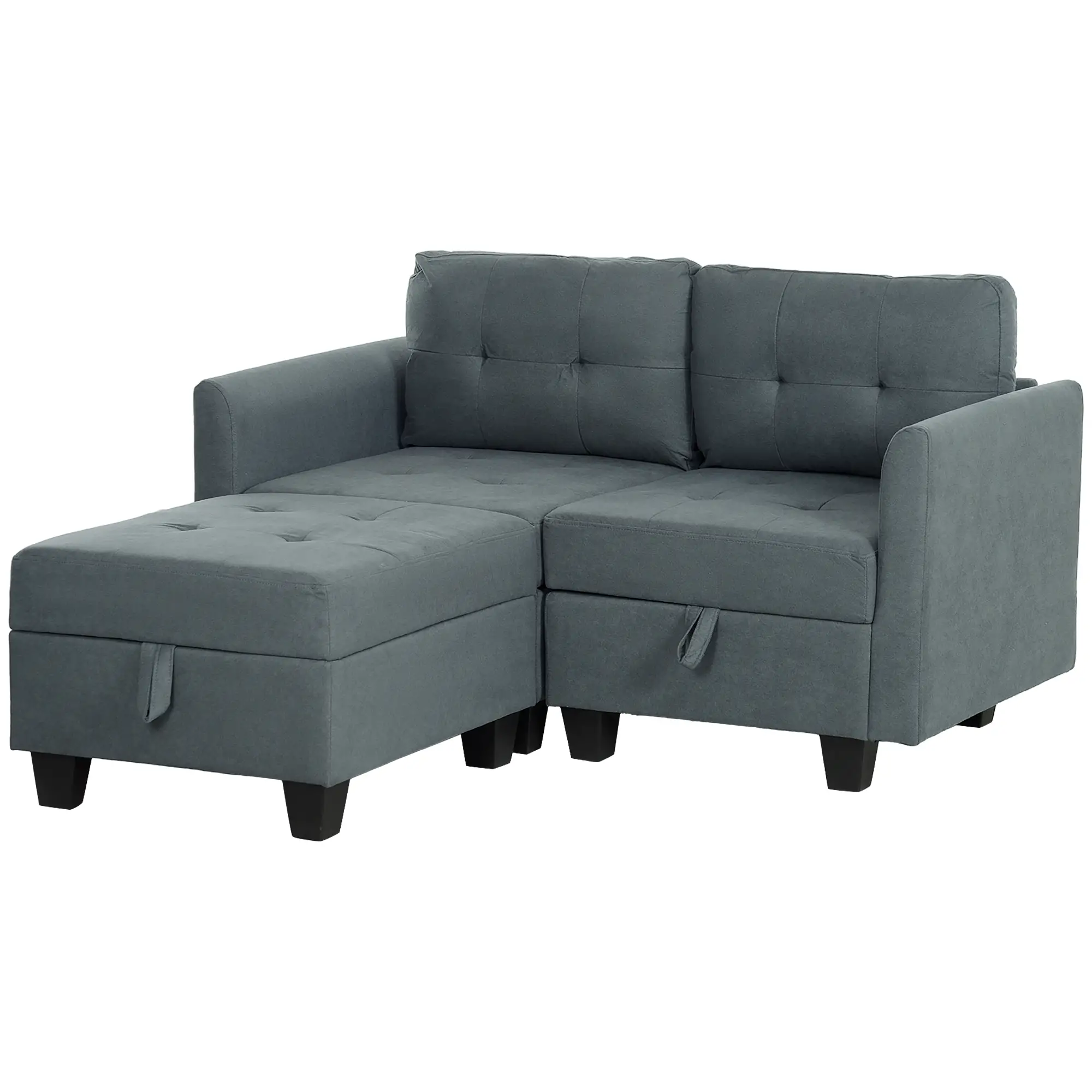 Sofa 148 x 158 x 88cm, Dark Grey - Dark Grey - 11