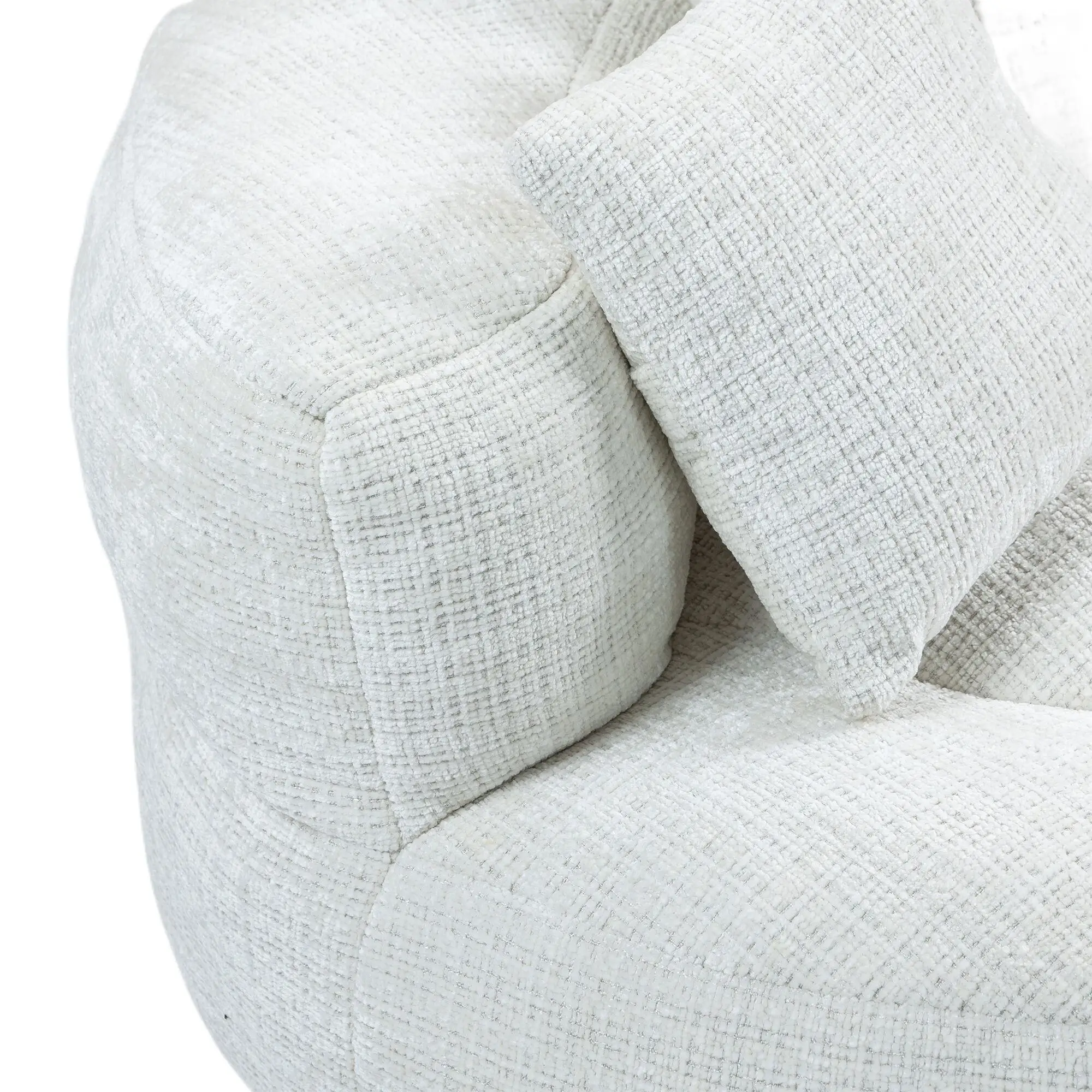 Chenille Armchair 108 x 108 x 52cm - Beige - 12
