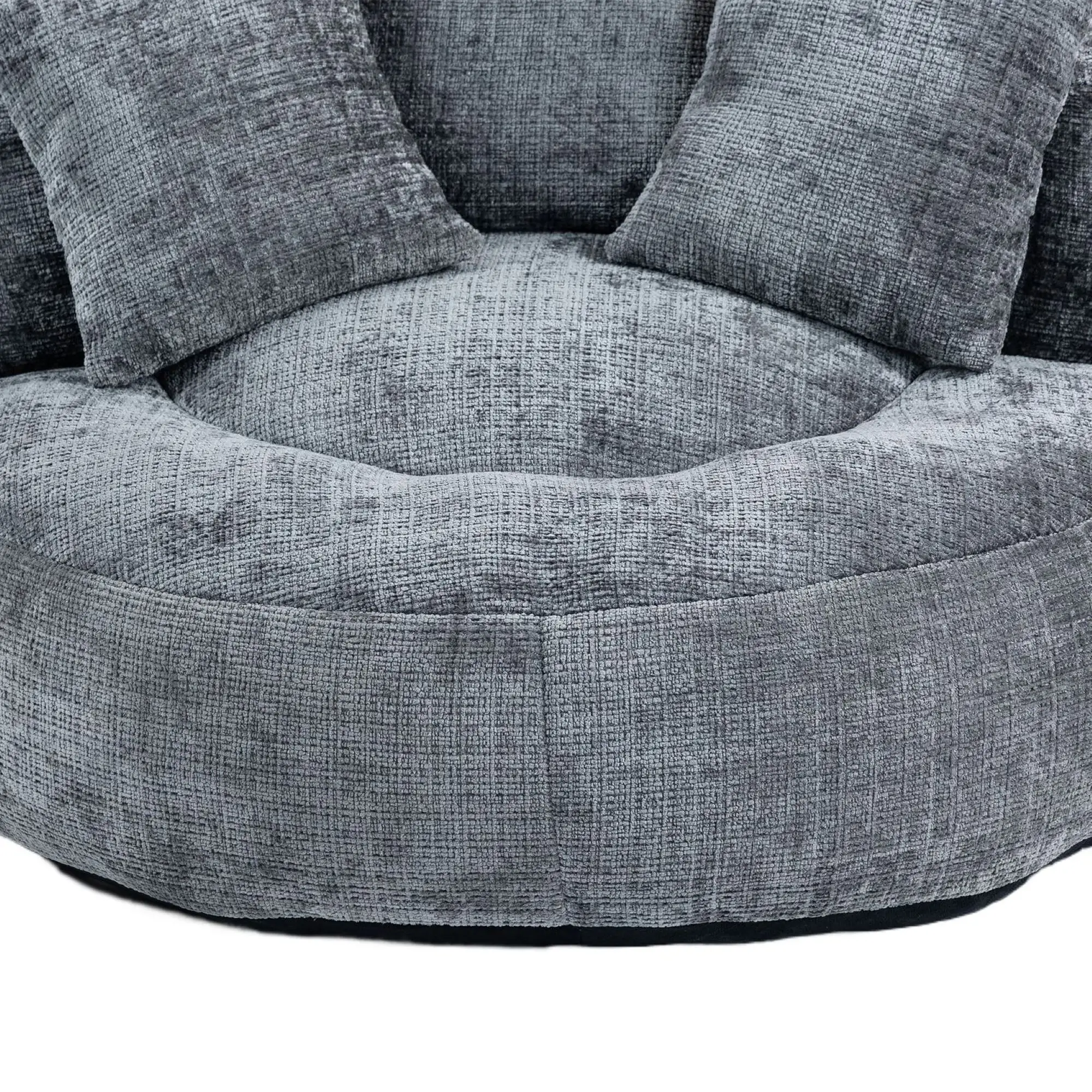 Chenille Armchair 108 x 108 x 52cm - Grey - 11