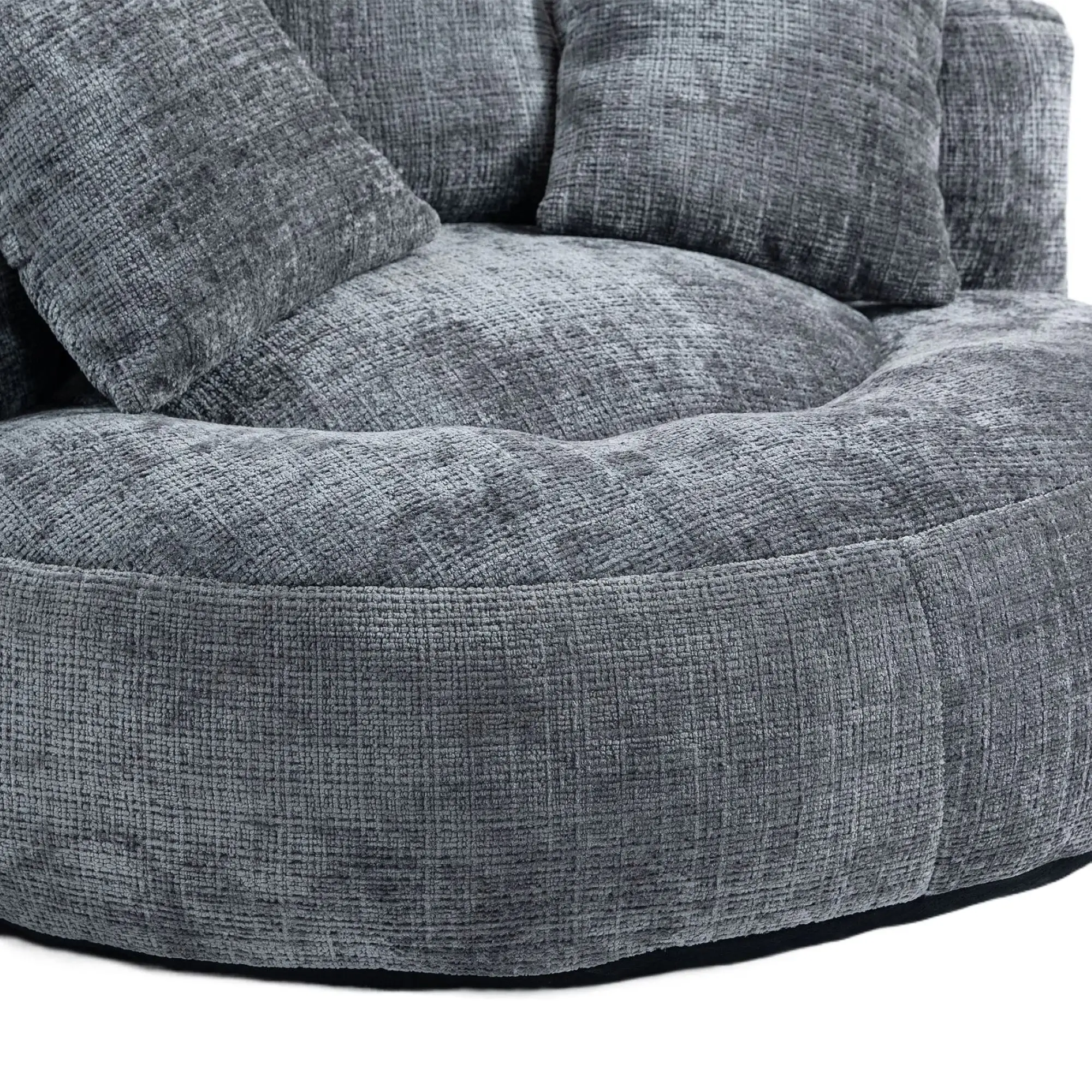Chenille Armchair 108 x 108 x 52cm - Grey - 12
