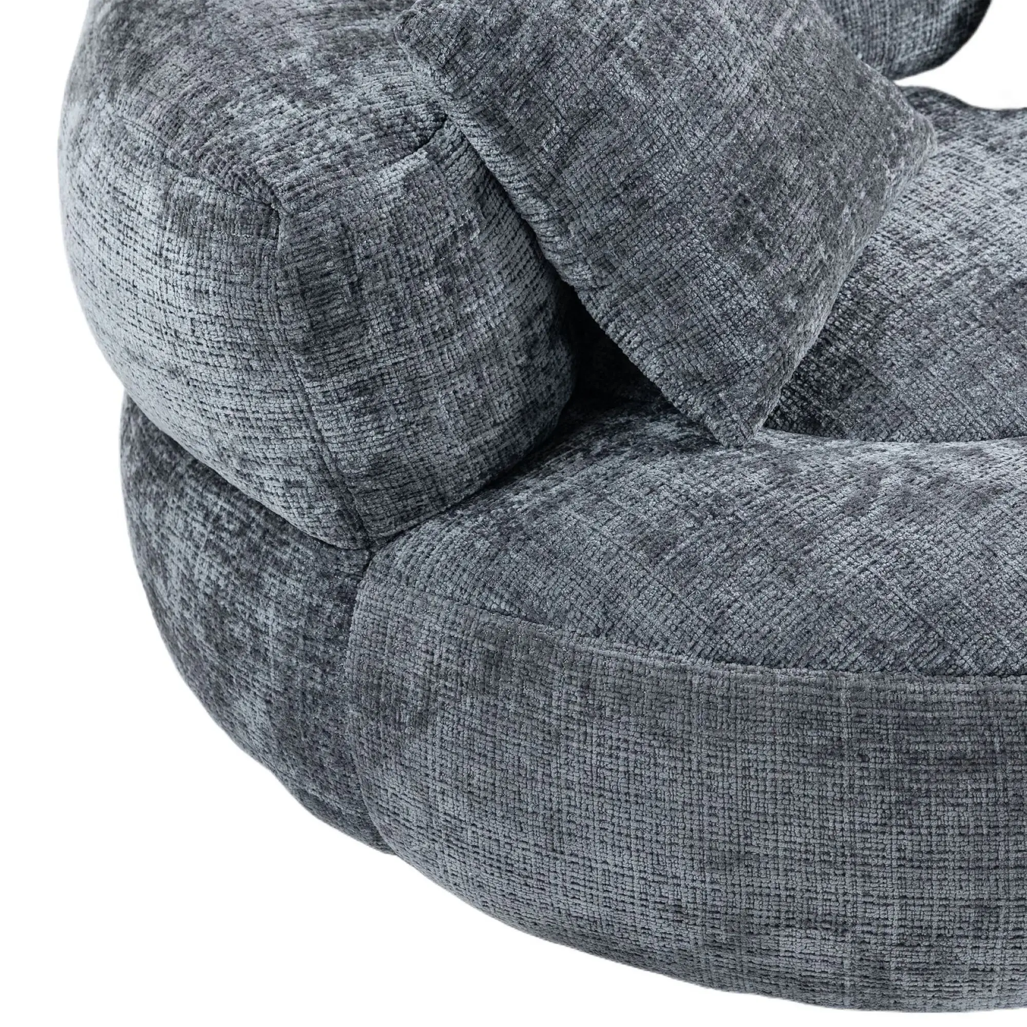 Chenille Armchair 108 x 108 x 52cm - Grey - 13