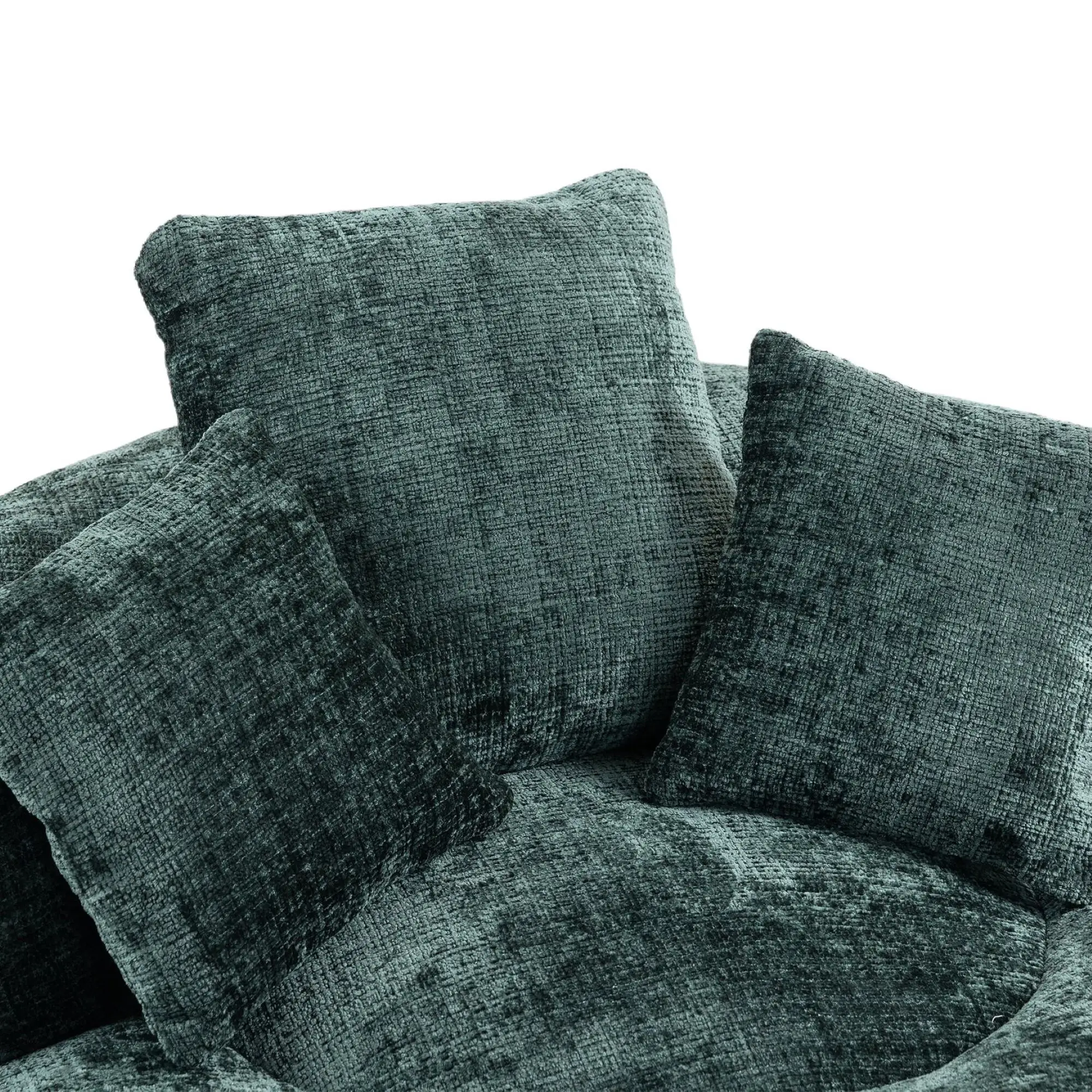 Chenille Armchair 108 x 108 x 52cm - Green - 9