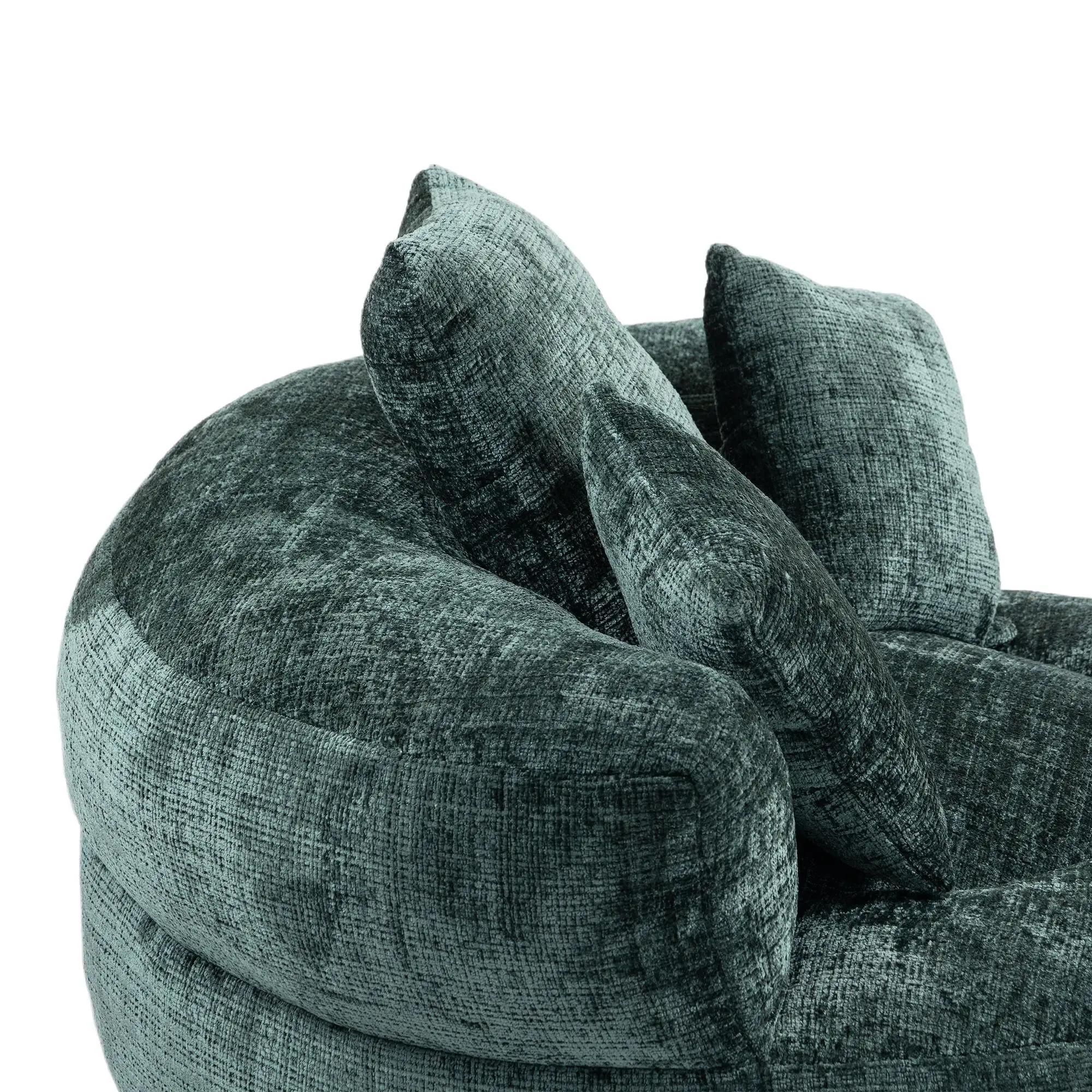 Chenille Armchair 108 x 108 x 52cm - Green - 10