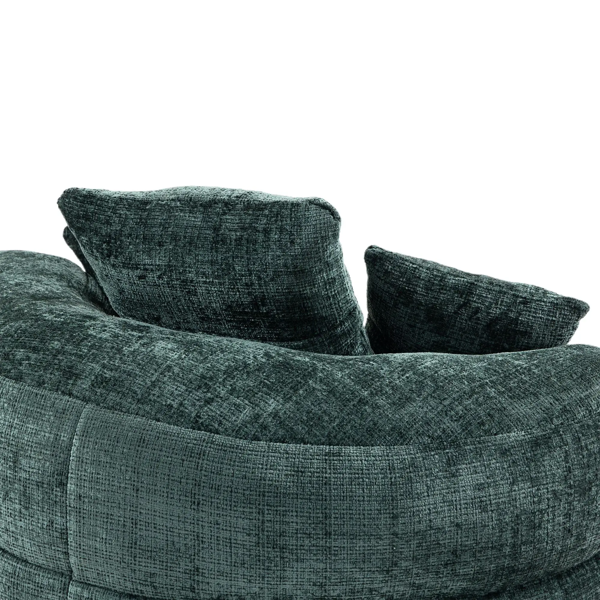 Chenille Armchair 108 x 108 x 52cm - Green - 11