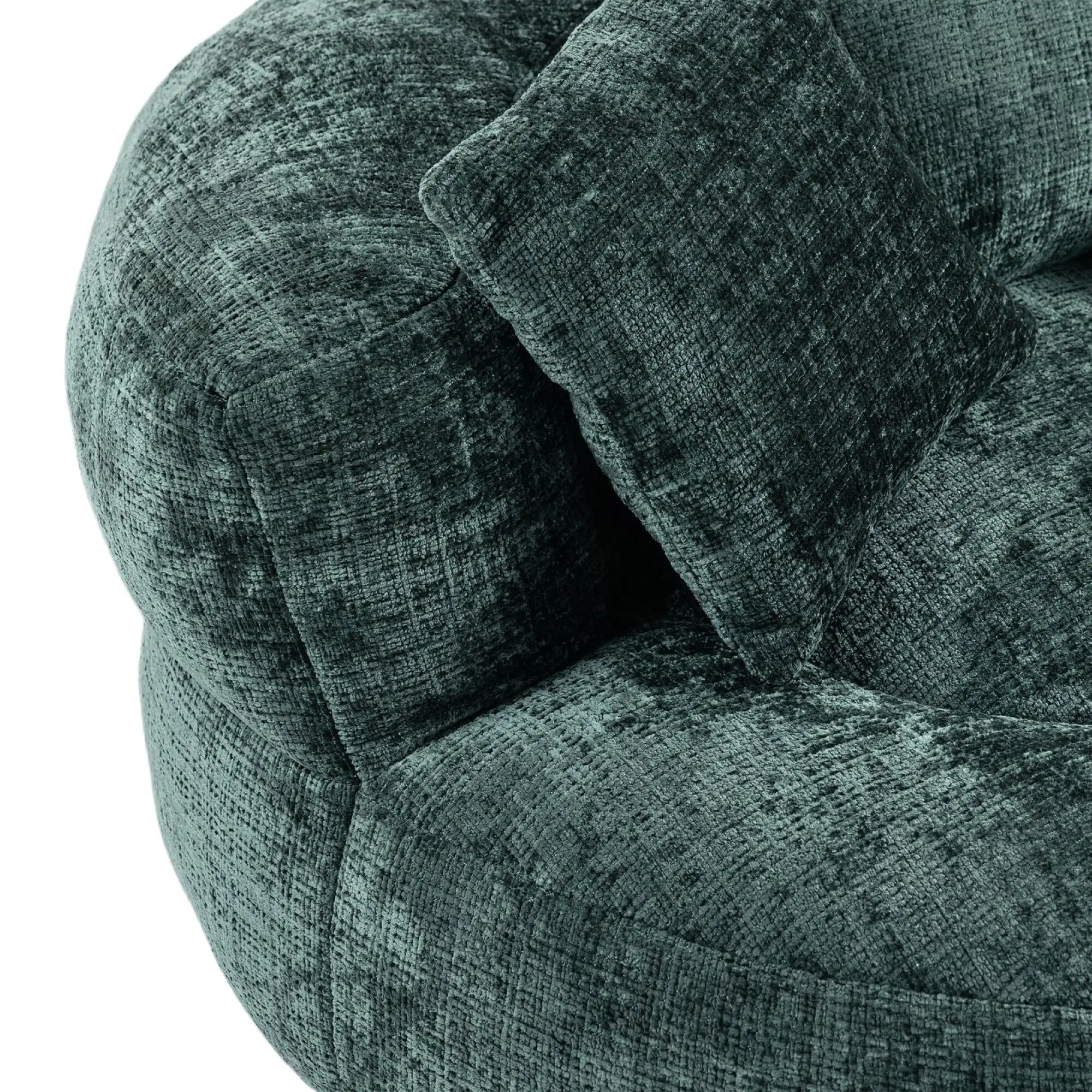 Chenille Armchair 108 x 108 x 52cm - Green - 12