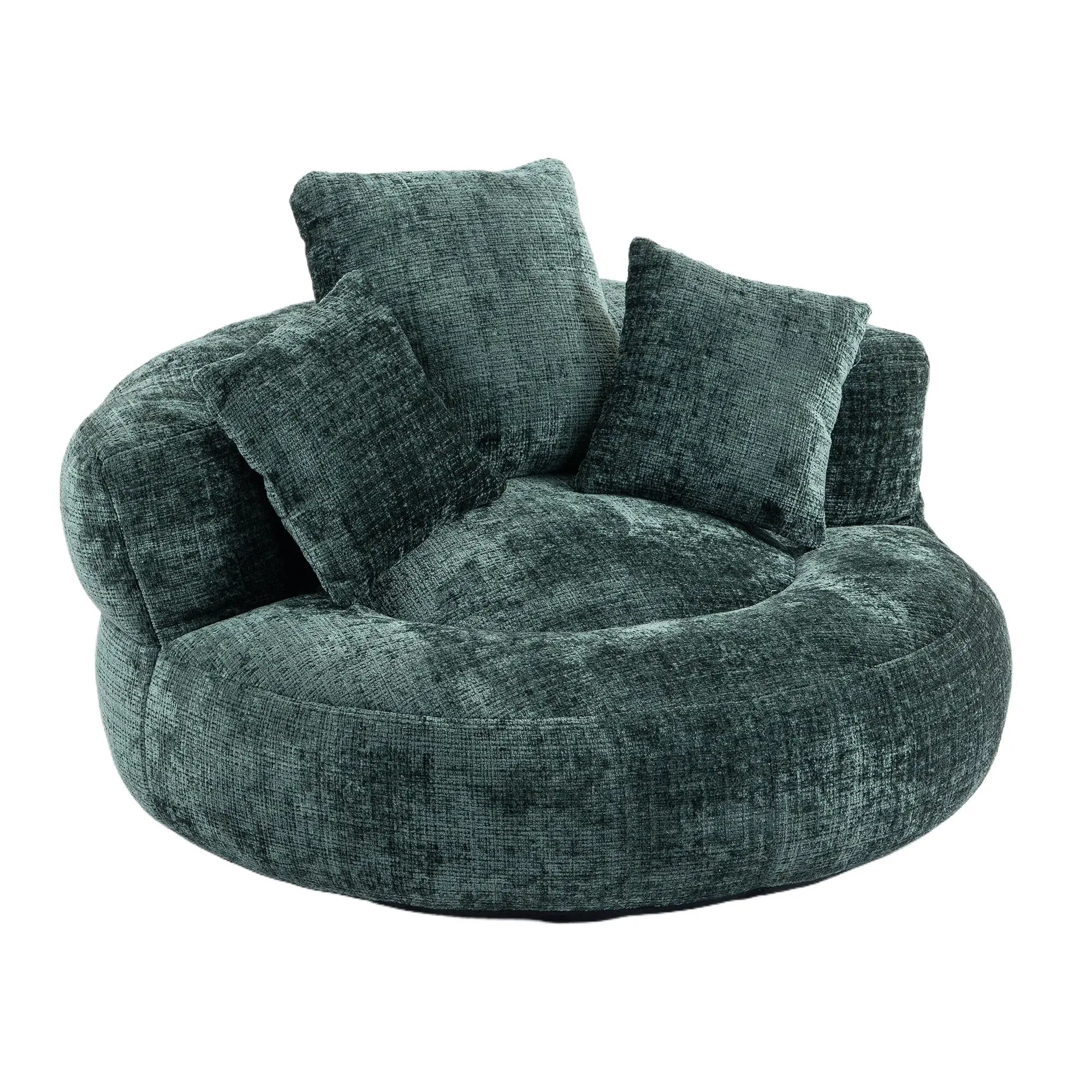 Chenille Armchair 108 x 108 x 52cm - Green - 14