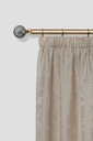 Mirrored - Extendable Curtain Pole in Antique Brass (With rings) - Image 2