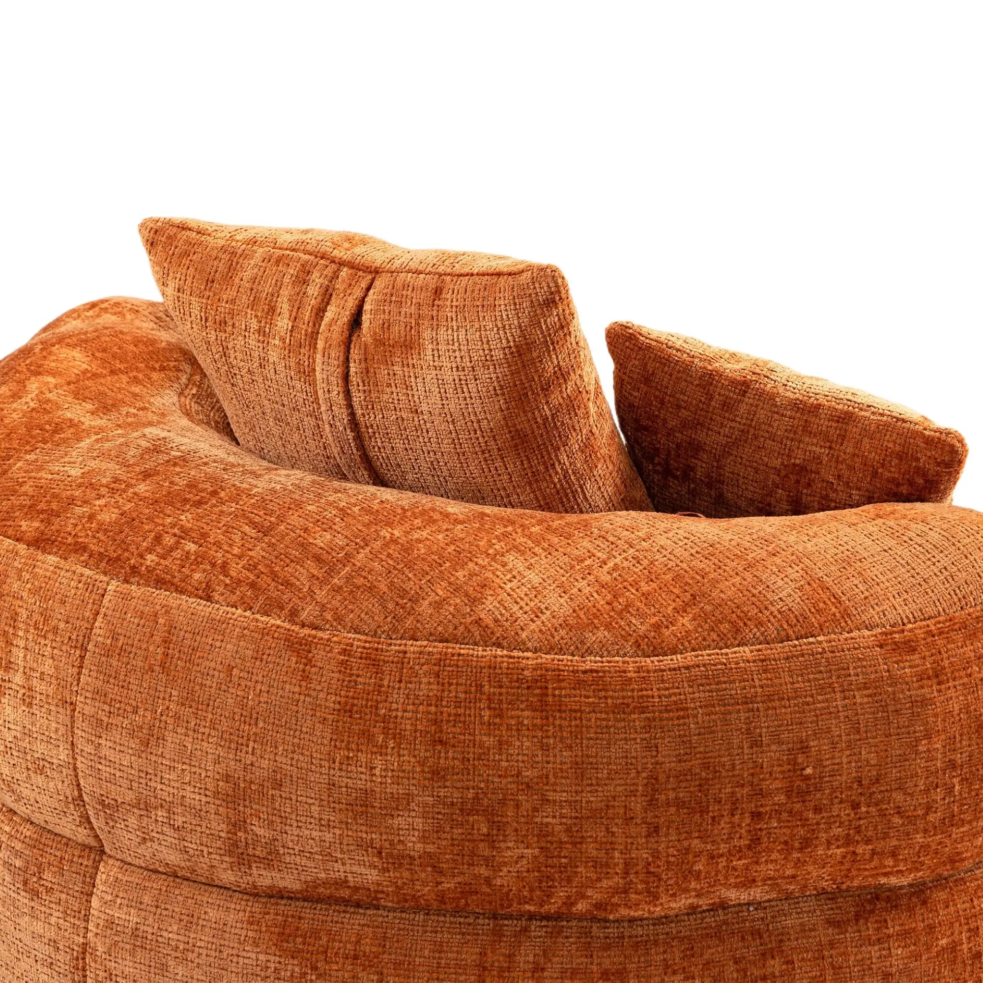 Chenille Armchair 108 x 108 x 52cm - Orange - 12