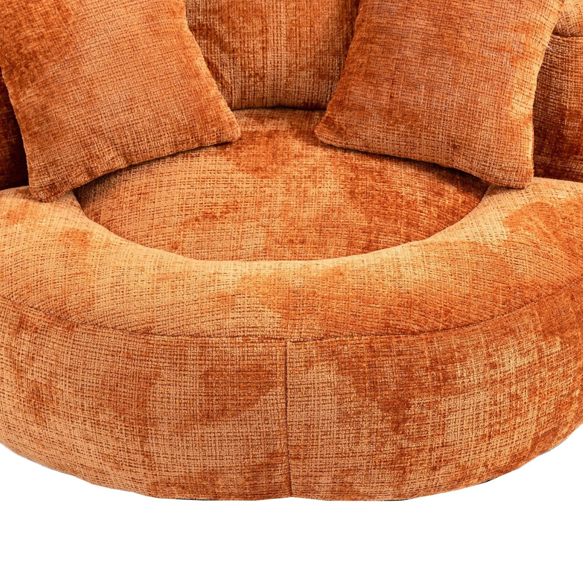 Chenille Armchair 108 x 108 x 52cm - Orange - 13