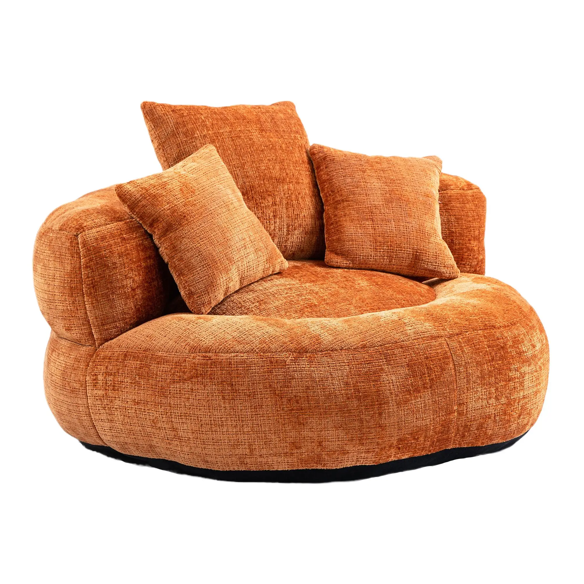 Chenille Armchair 108 x 108 x 52cm - Orange - 14