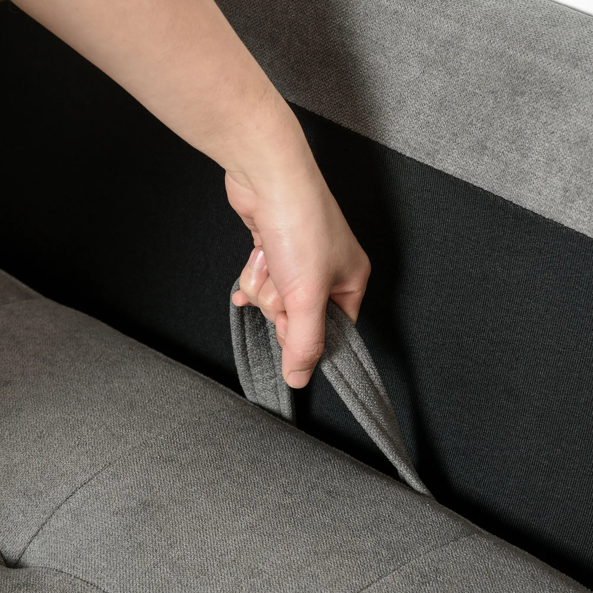 3 Seater Sofa 169 x 63 x 82cm - Grey - 8