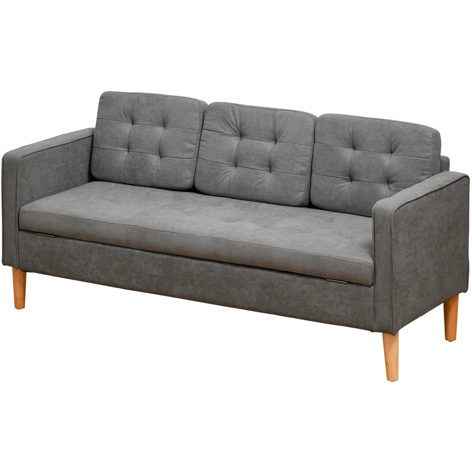 3 Seater Sofa 169 x 63 x 82cm - Grey - 10