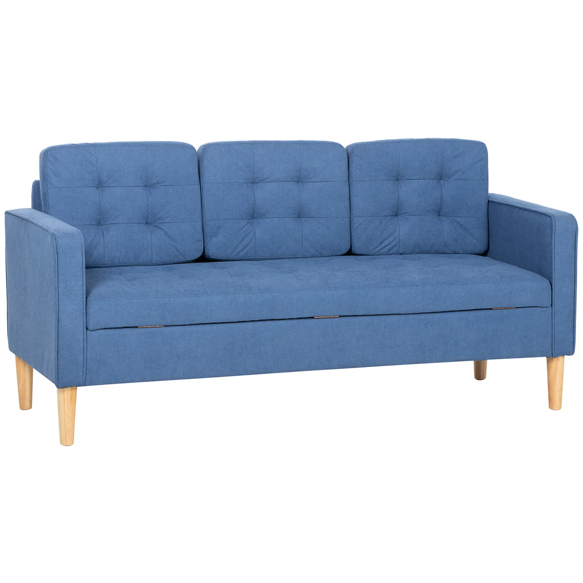 3 Seater Sofa 169 x 63 x 82cm - Blue - 11