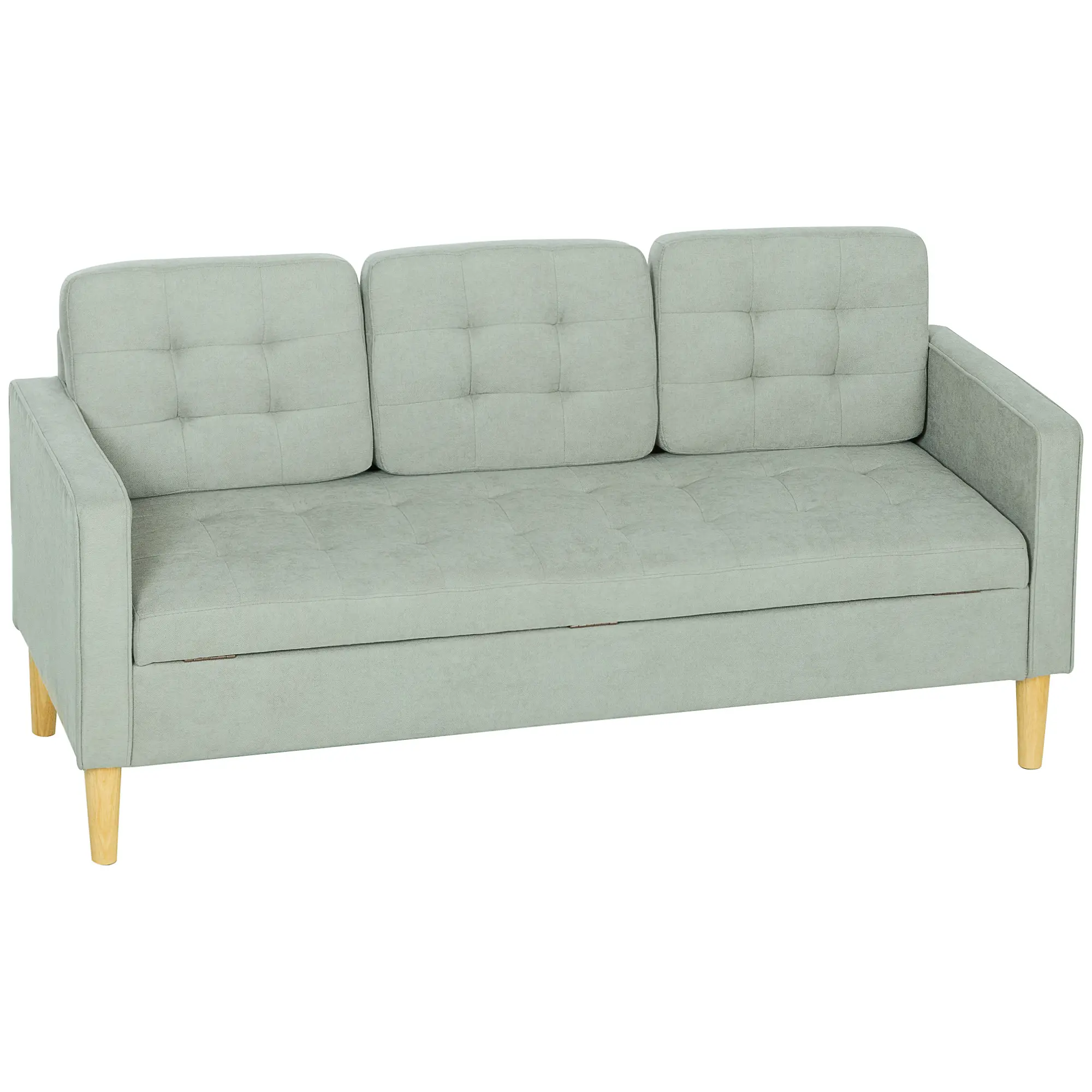 3 Seater Sofa 169 x 63 x 82cm - Light Grey - 11
