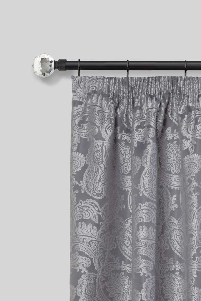 Cristalla - Extendable Curtain Pole in Matt Black (With rings) - Image 2