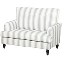 Velvet Sofa 115 x 82 x 82cm - Grey, Black - 1