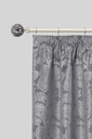 Mirrored - Extendable Curtain Pole in Brushed Silver (With rings) - Image 2