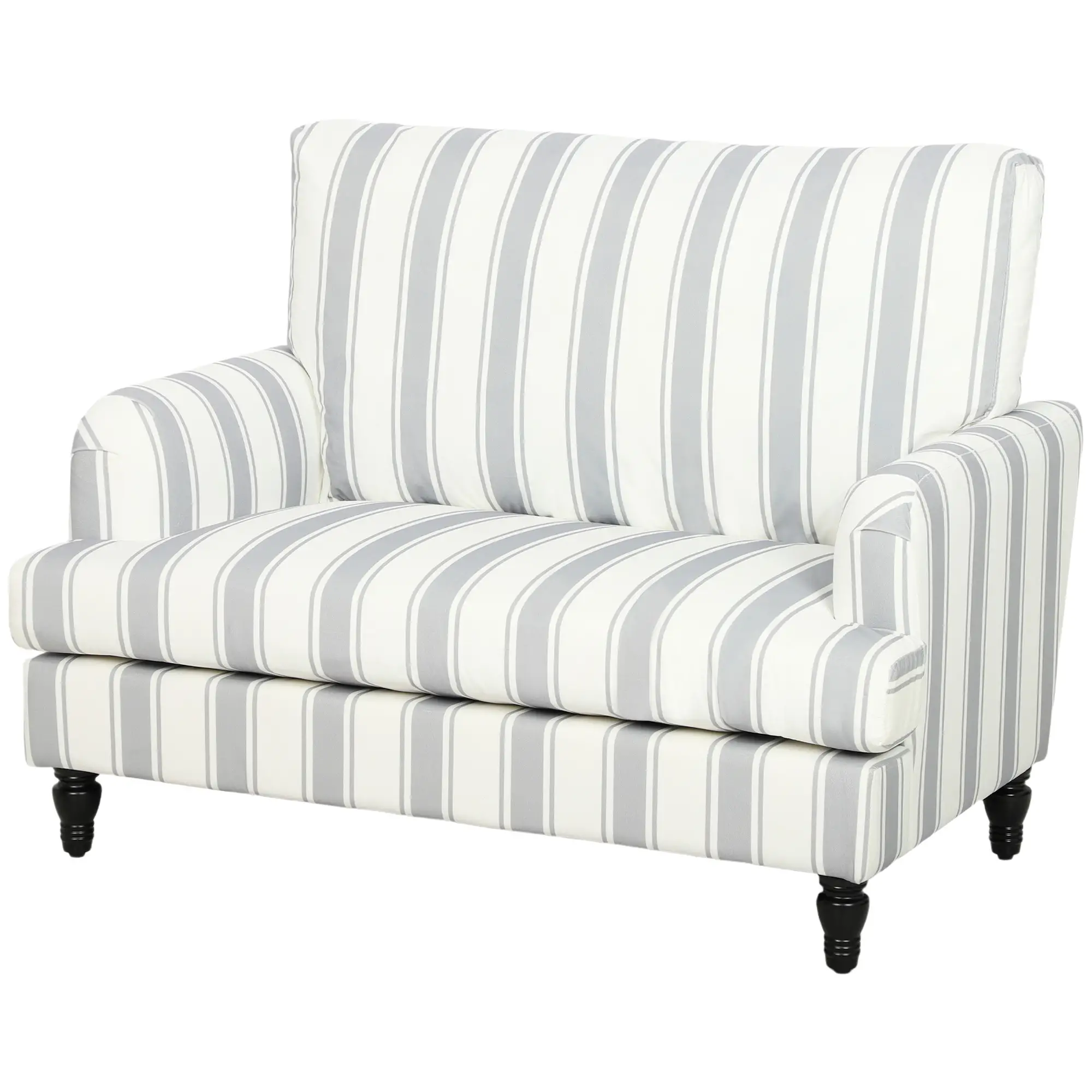Velvet Sofa 115 x 82 x 82cm - Grey, Black - 14