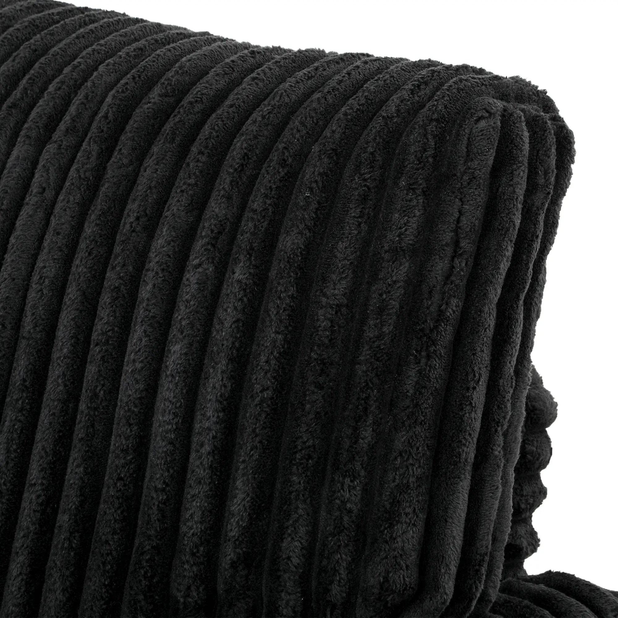 Corduroy Sofa 115 x 82 x 82cm - Black - 9