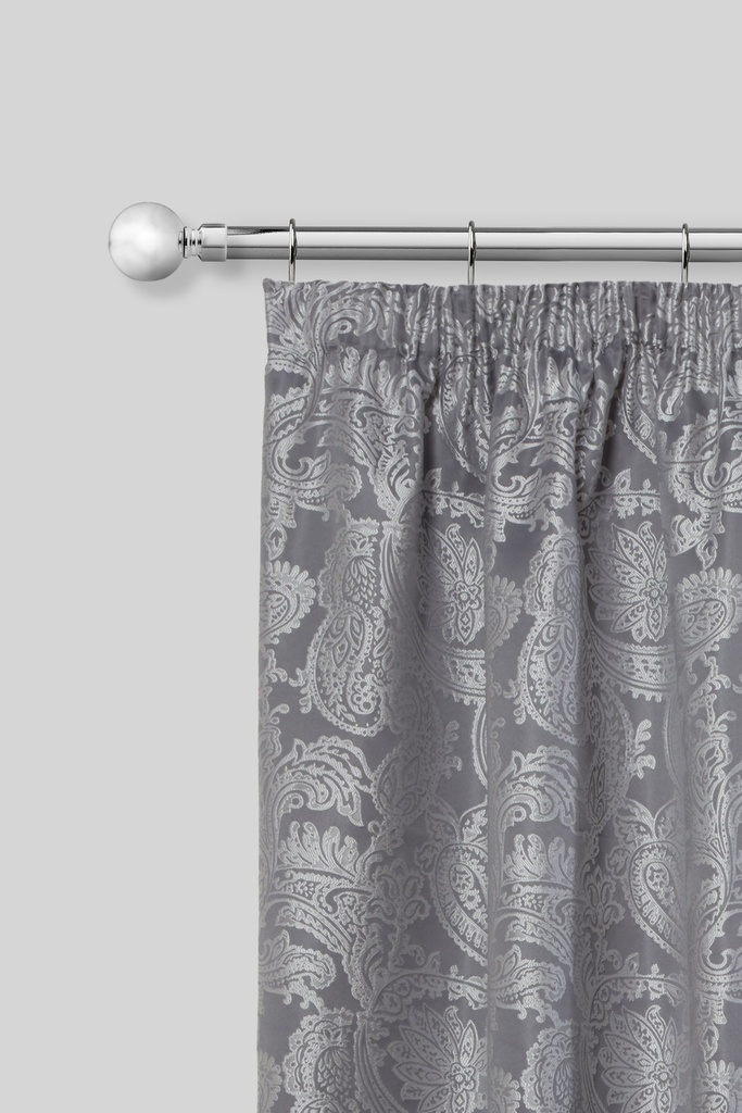 Sphere - Extendable Curtain Pole in Chrome (with rings) - Image 2