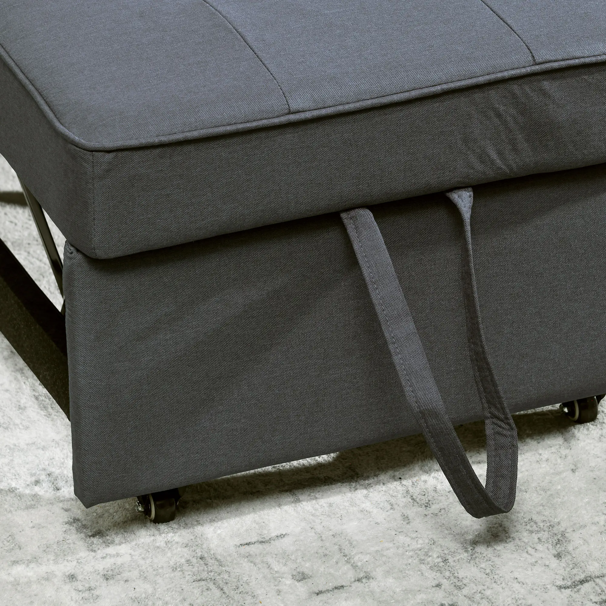 Linen Sofa Bed 67 x 98 x 71cm - Grey - 11
