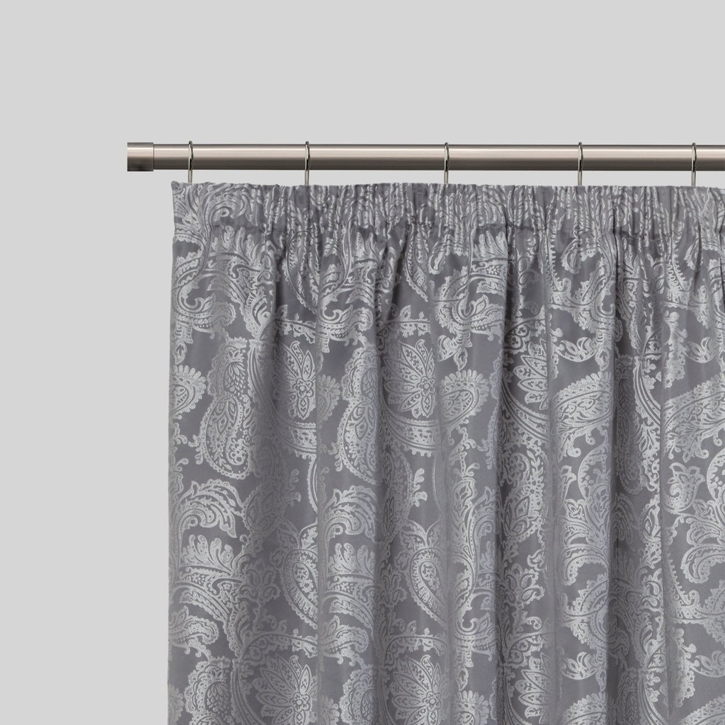 Fenton - Extendable Curtain Pole in Black Silk (With rings) - Image 2