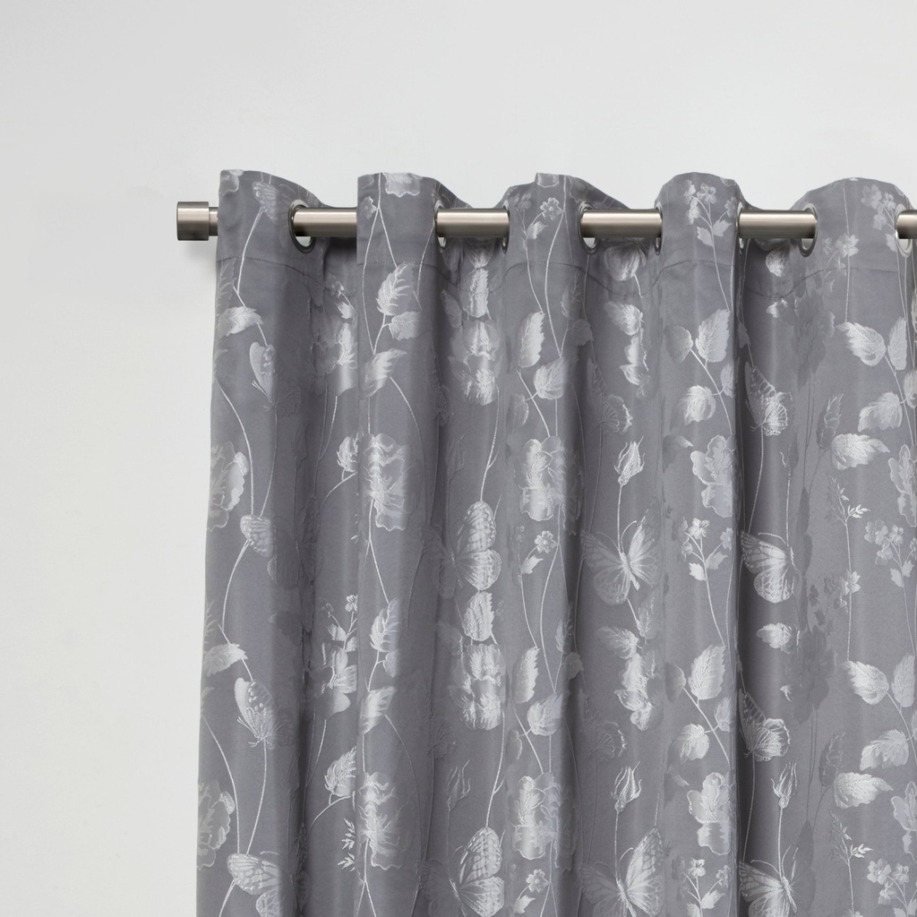 Fenton - Extendable Curtain Pole in Black Silk (With rings) - Image 3
