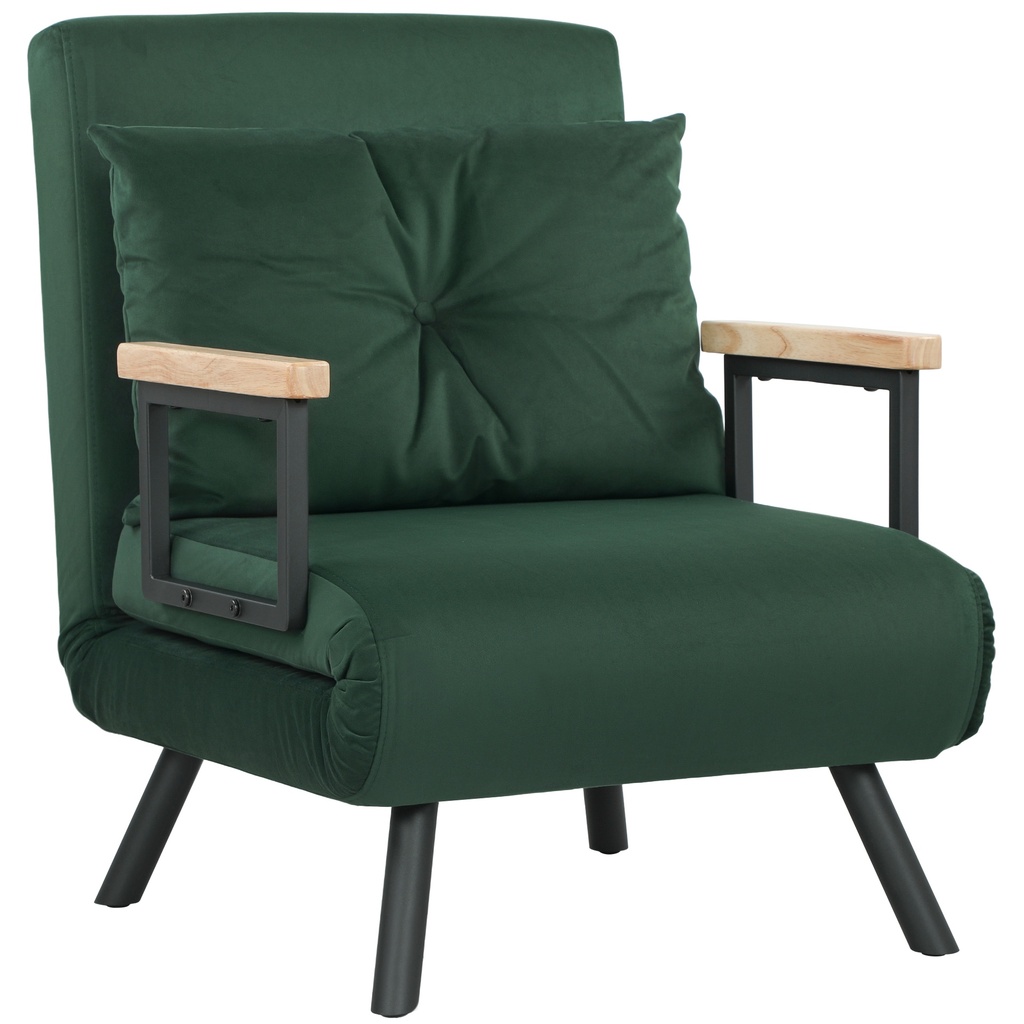 Velvet Armchair 63 x 73 x 81cm - Green - 1