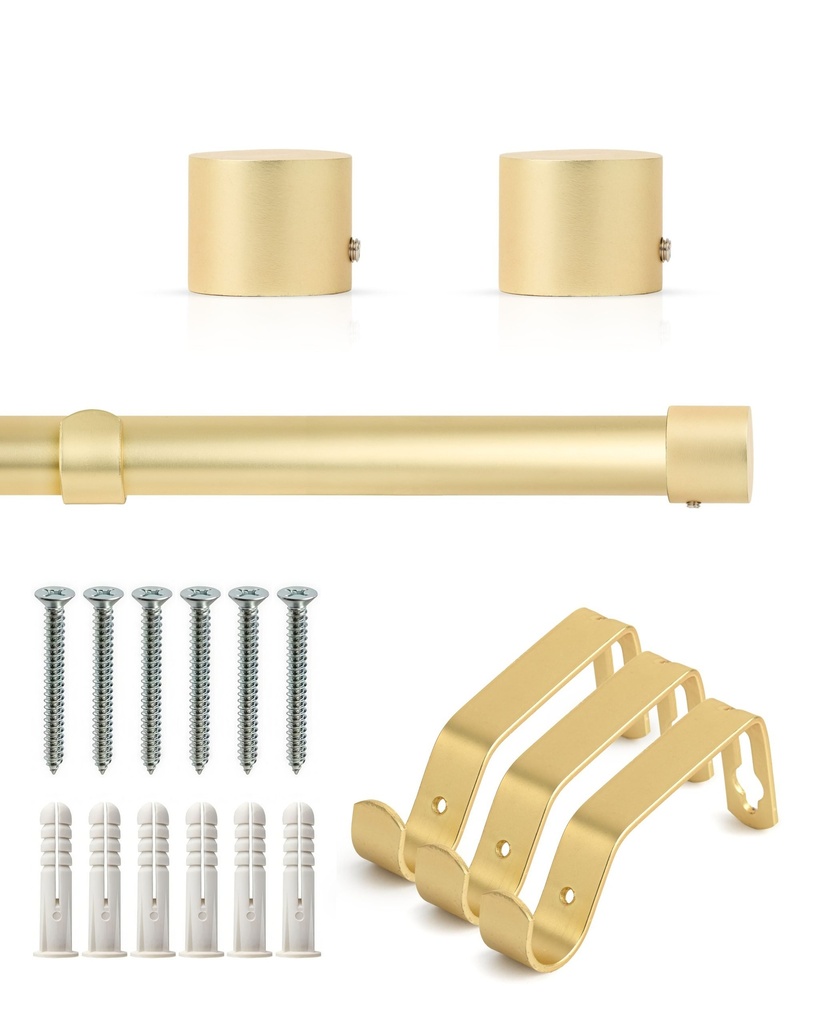 Fenton - Extendable Curtain Pole in Gold - Image 3