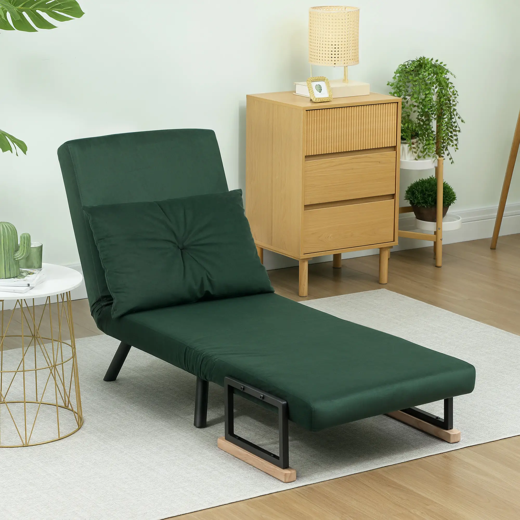 Velvet Armchair 63 x 73 x 81cm - Green - 10