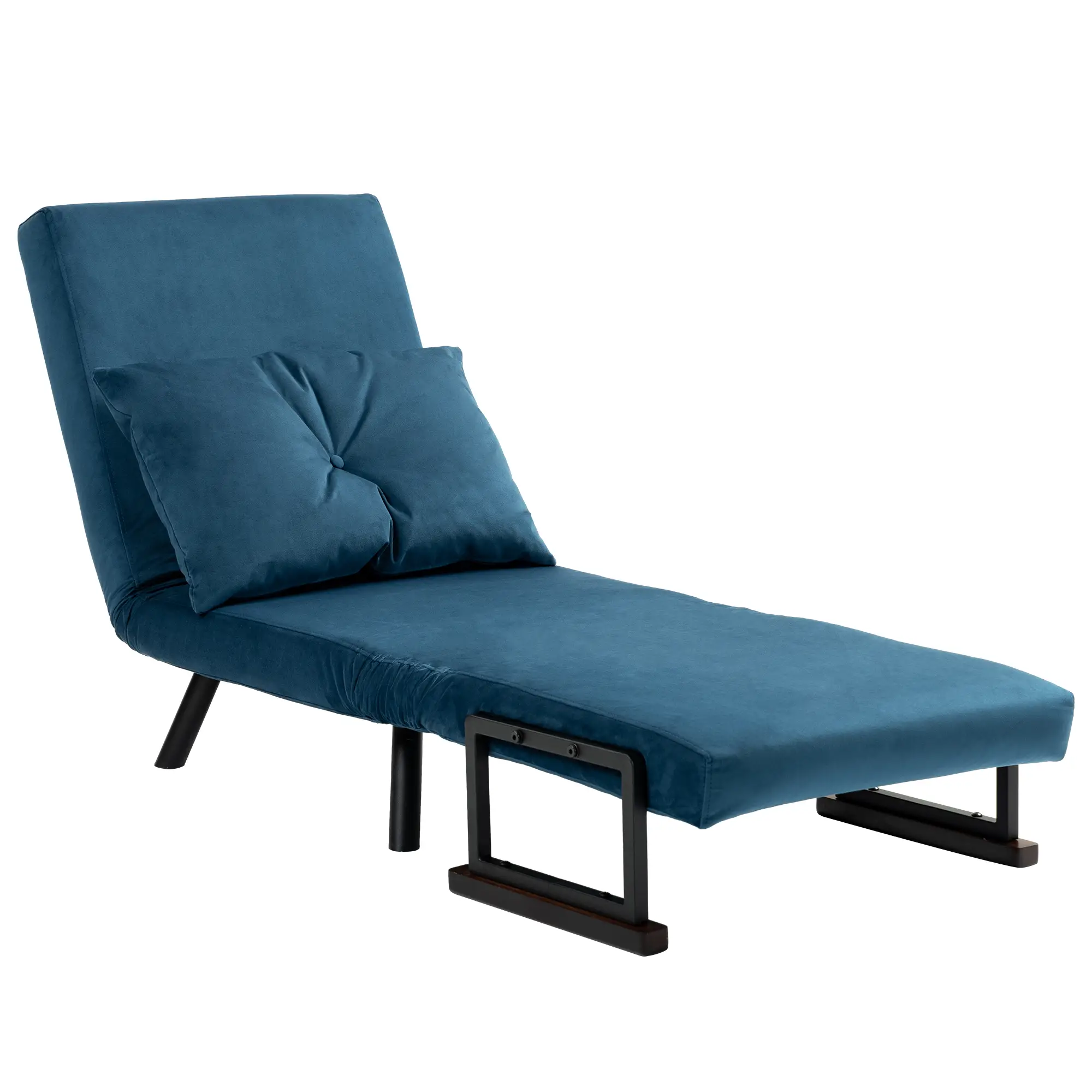 Velvet Armchair 63 x 73 x 81cm - Navy Blue - 11