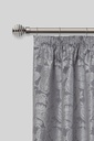 Geneva - Extendable Curtain Pole in Black Silk (With rings) - Image 2
