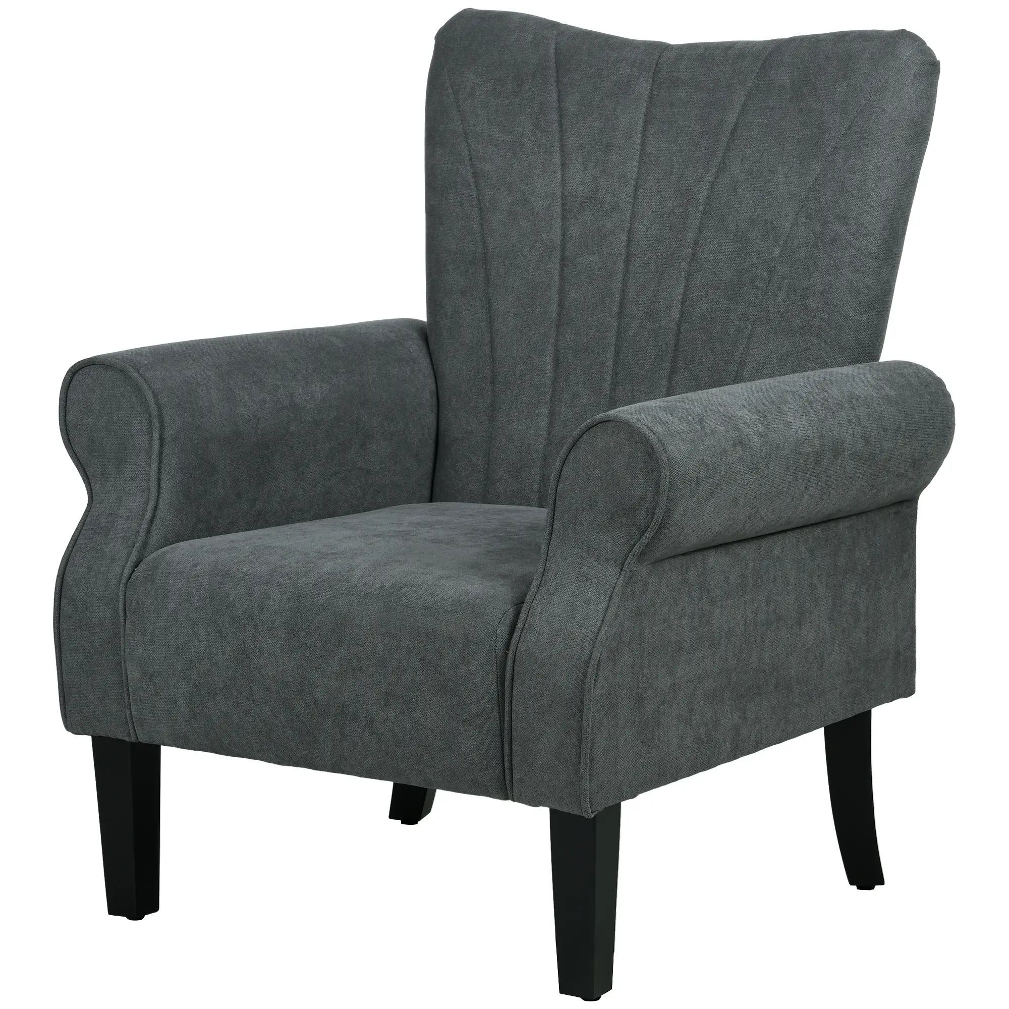 Linen Armchair 80 x 73 x 94cm - Grey - 11
