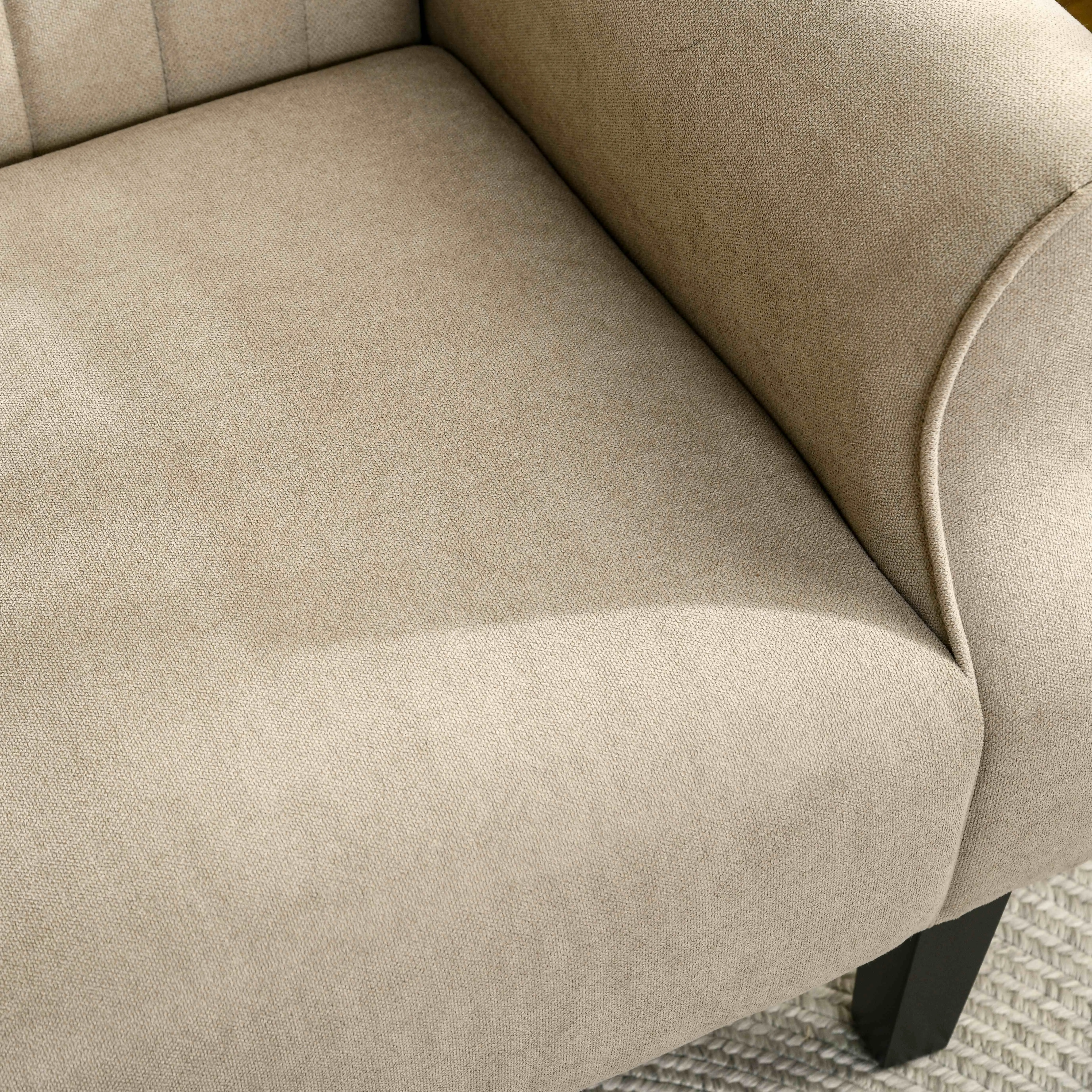 Linen Armchair 80 x 73 x 94cm - Beige - 9