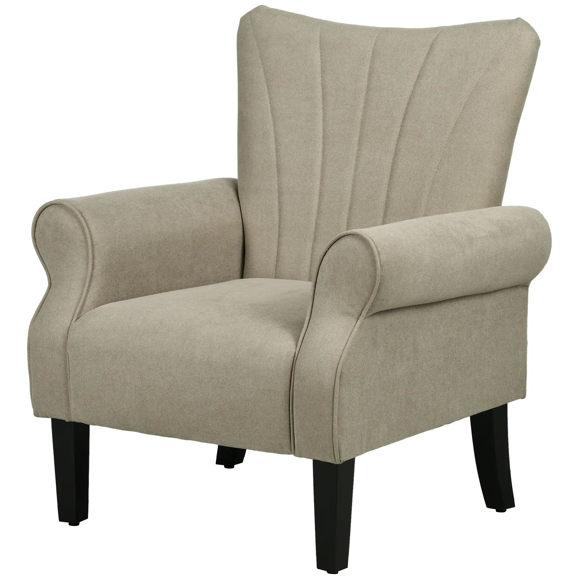 Linen Armchair 80 x 73 x 94cm - Beige - 15
