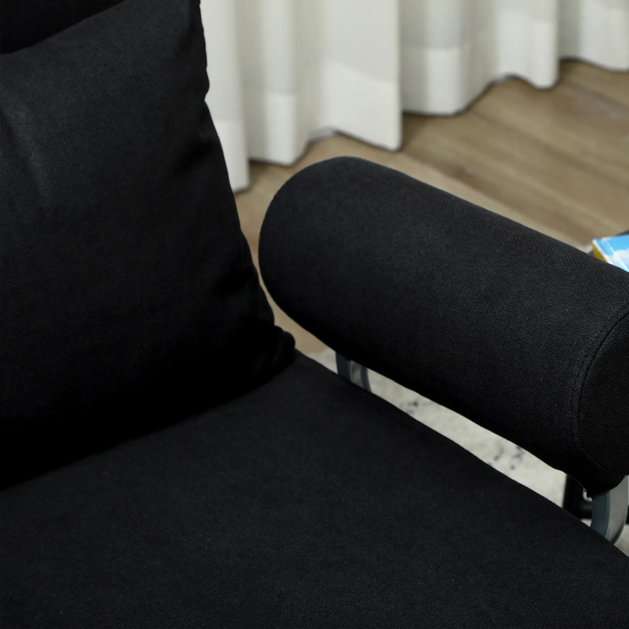 Linen Sofa Bed 73 x 78 x 81cm - Black - 11