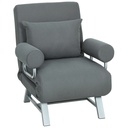 Linen Sofa Bed 73 x 78 x 81cm - Dark Grey - 1