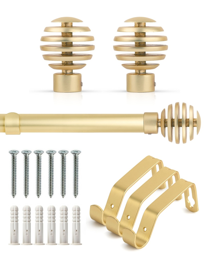 Geneva - Extendable Curtain Pole in Gold - Image 3