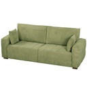 3 Seater Velvet Sofa 220 x 86 x 84cm - Green - 1