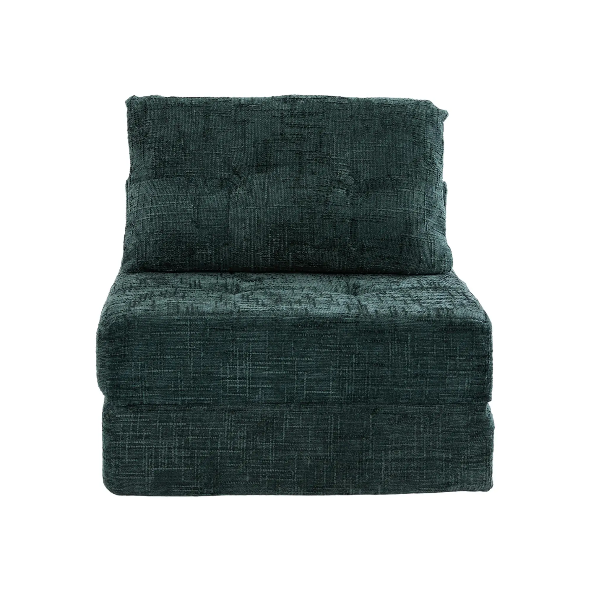 Chenille Sofa Bed 180 x 79 x 57cm - Emerald - 2