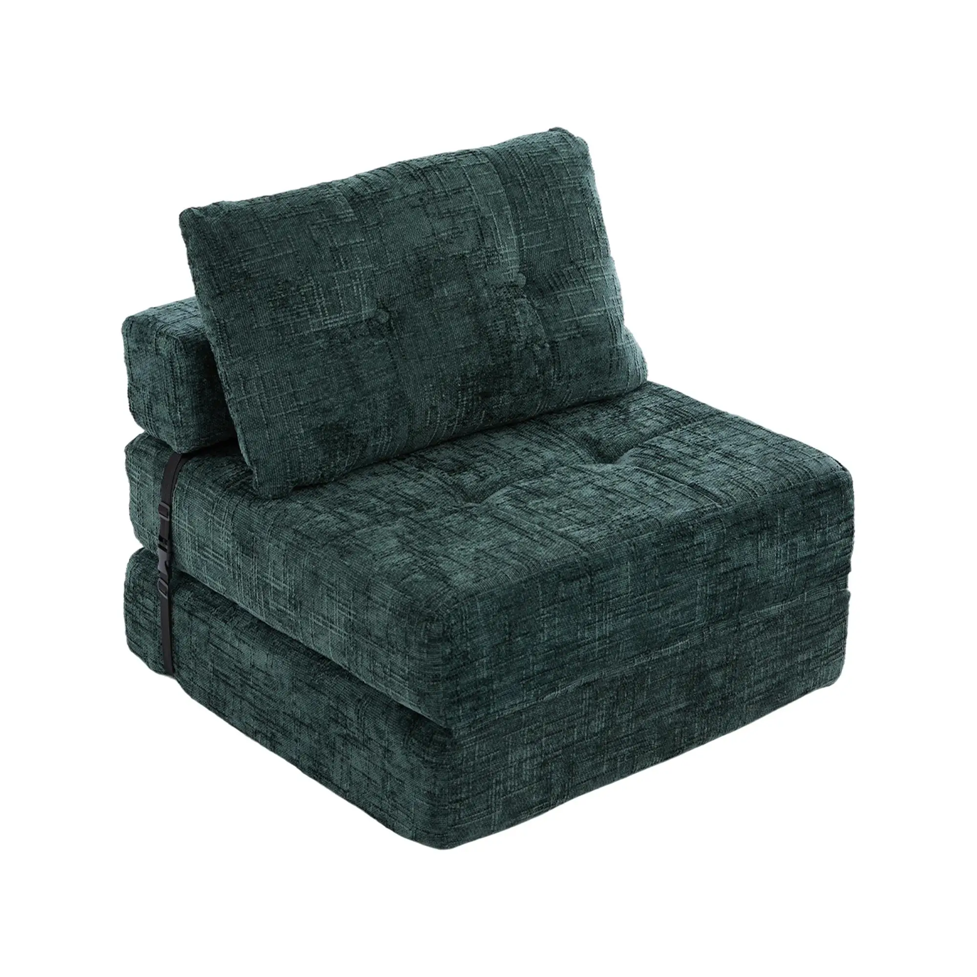 Chenille Sofa Bed 180 x 79 x 57cm - Emerald - 14