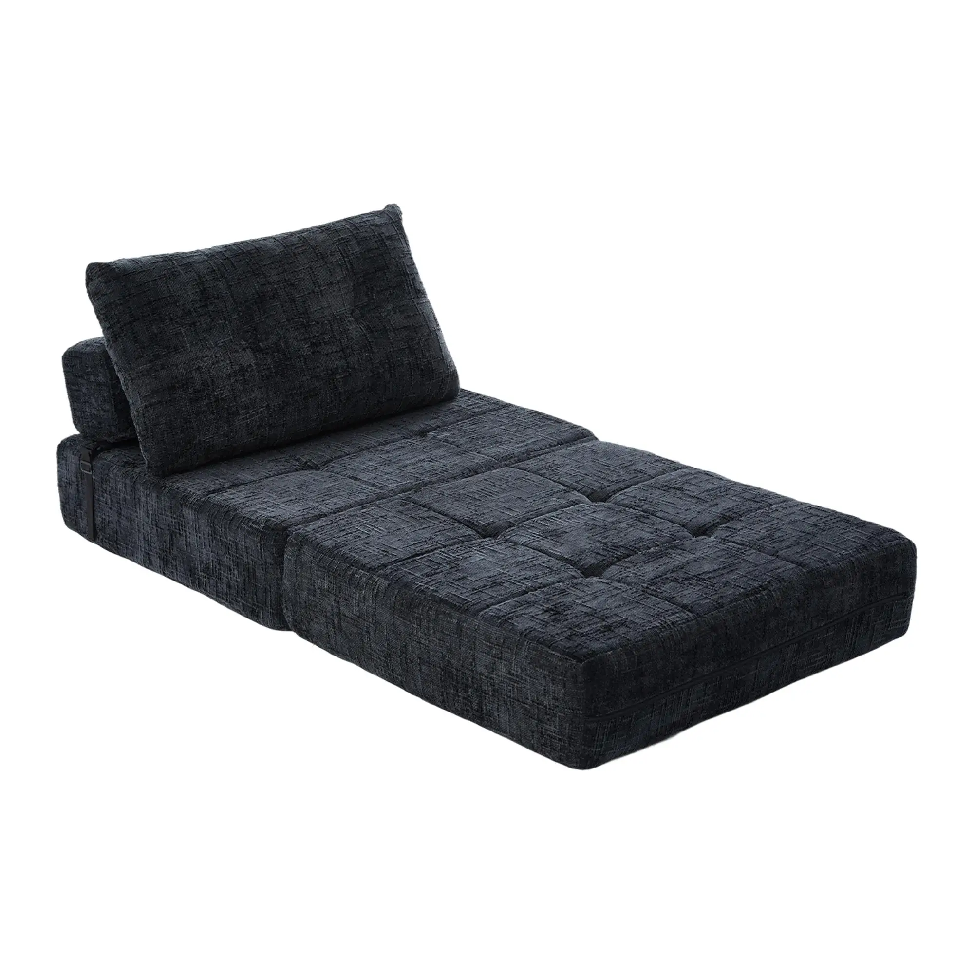 Chenille Sofa Bed 180 x 79 x 57cm - Black - 15