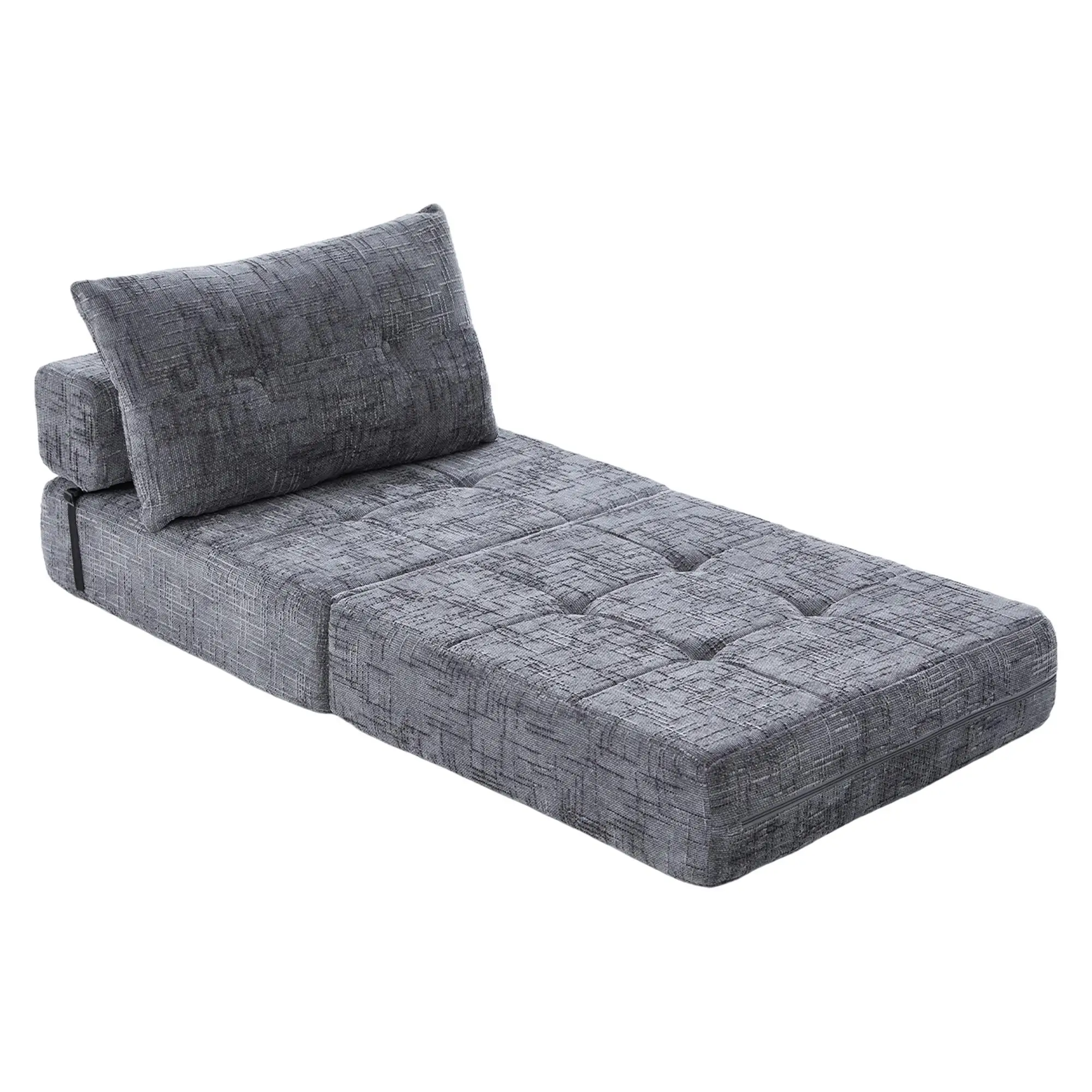 Chenille Sofa Bed 180 x 79 x 57cm - Grey - 15