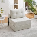 Chenille Sofa Bed 180 x 79 x 57cm - Beige - 1