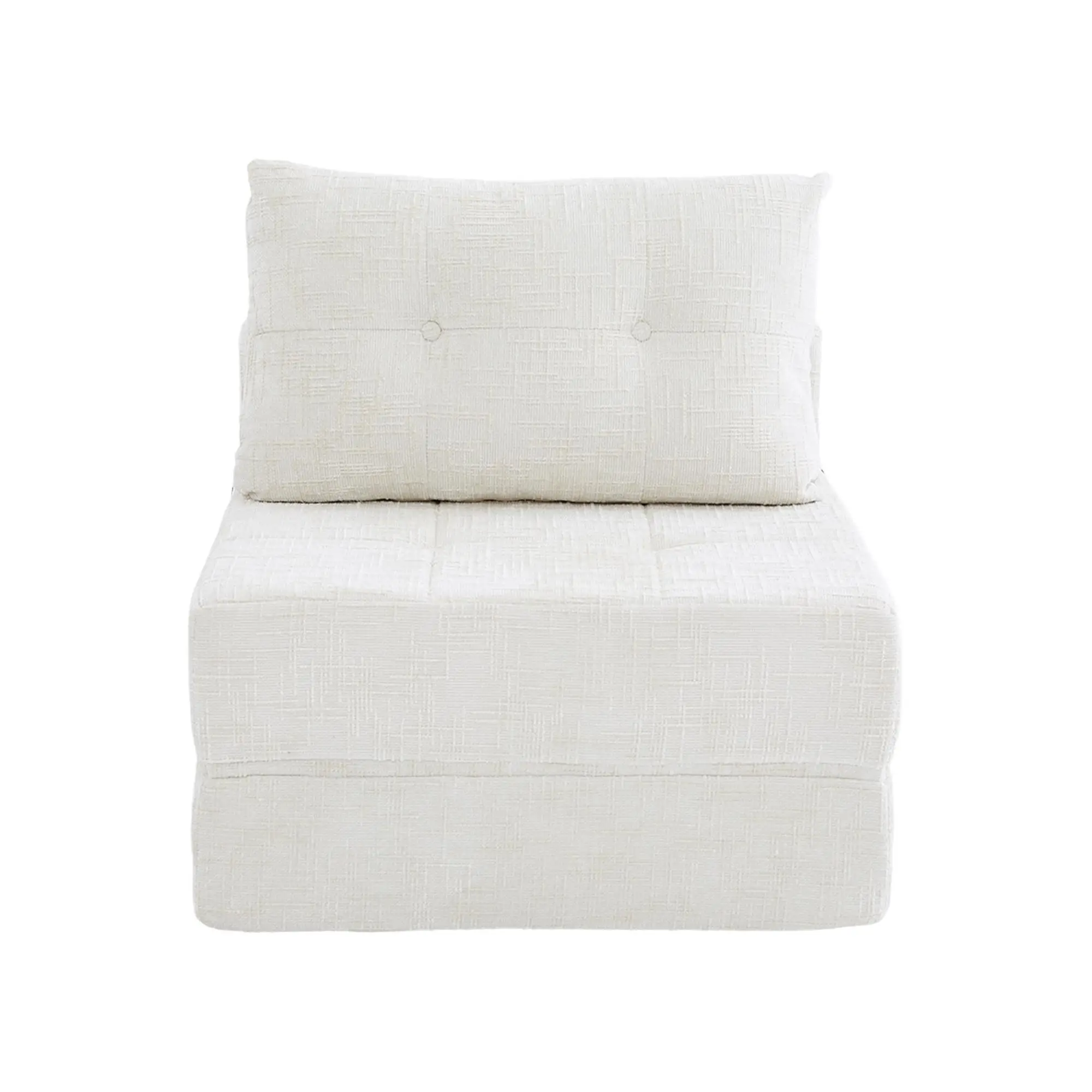 Chenille Sofa Bed 180 x 79 x 57cm - Beige - 2