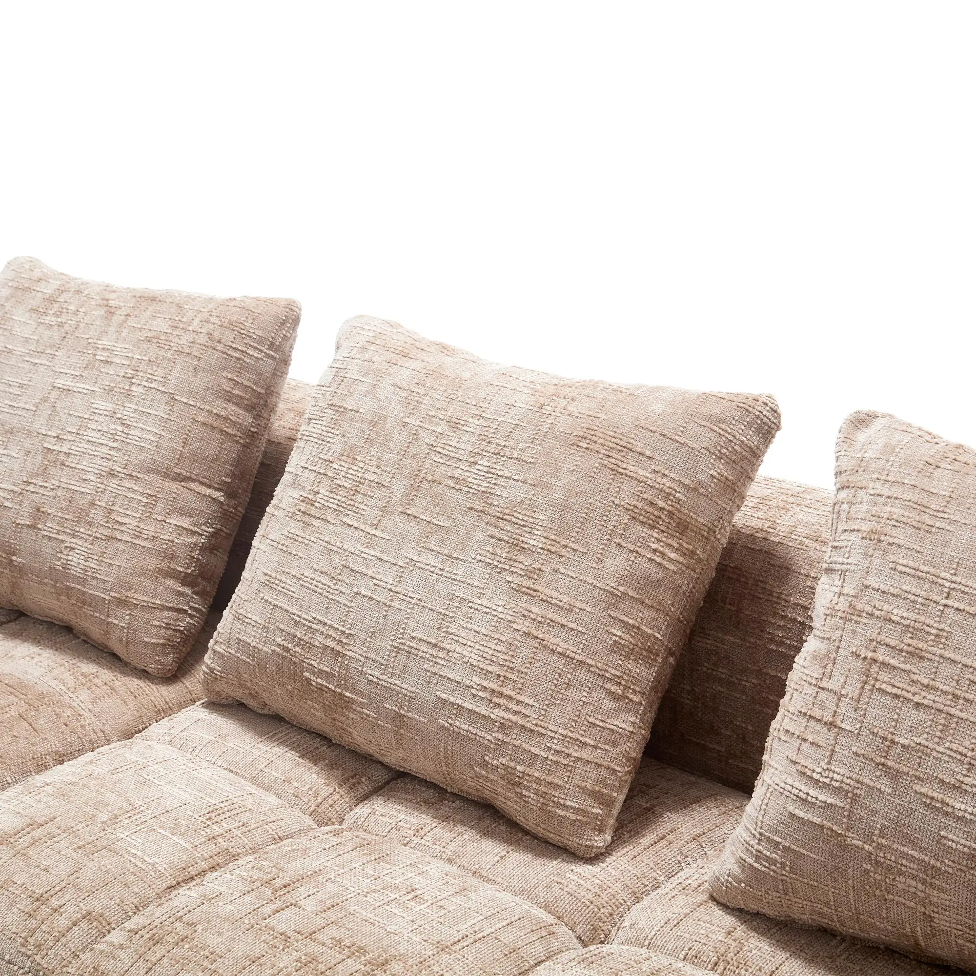 Corner Chenille Sofa Bed 250 x 158 x 60cm - Khaki - 10